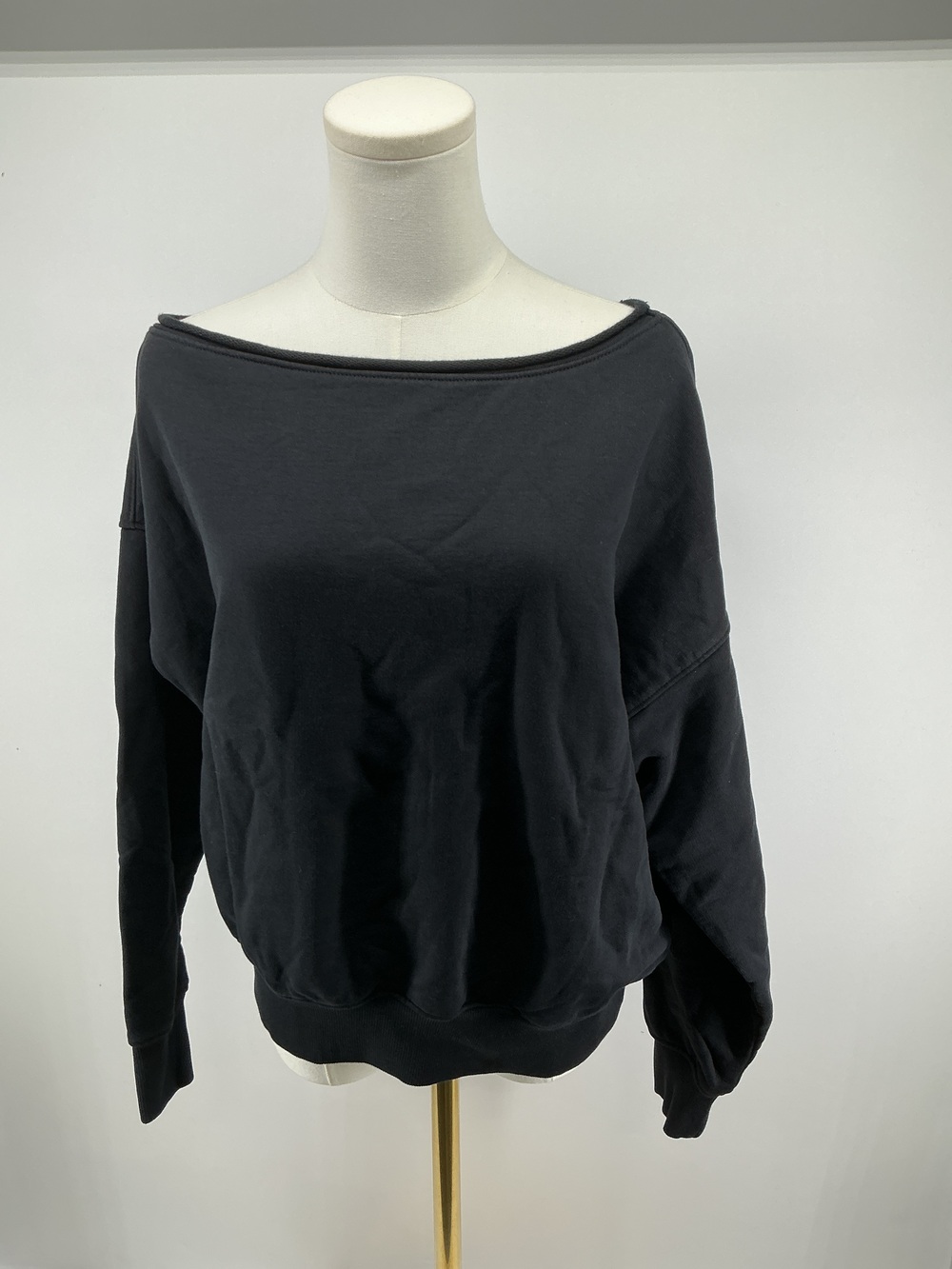 Organic French Terry Off-Shoulder Sweatshirt